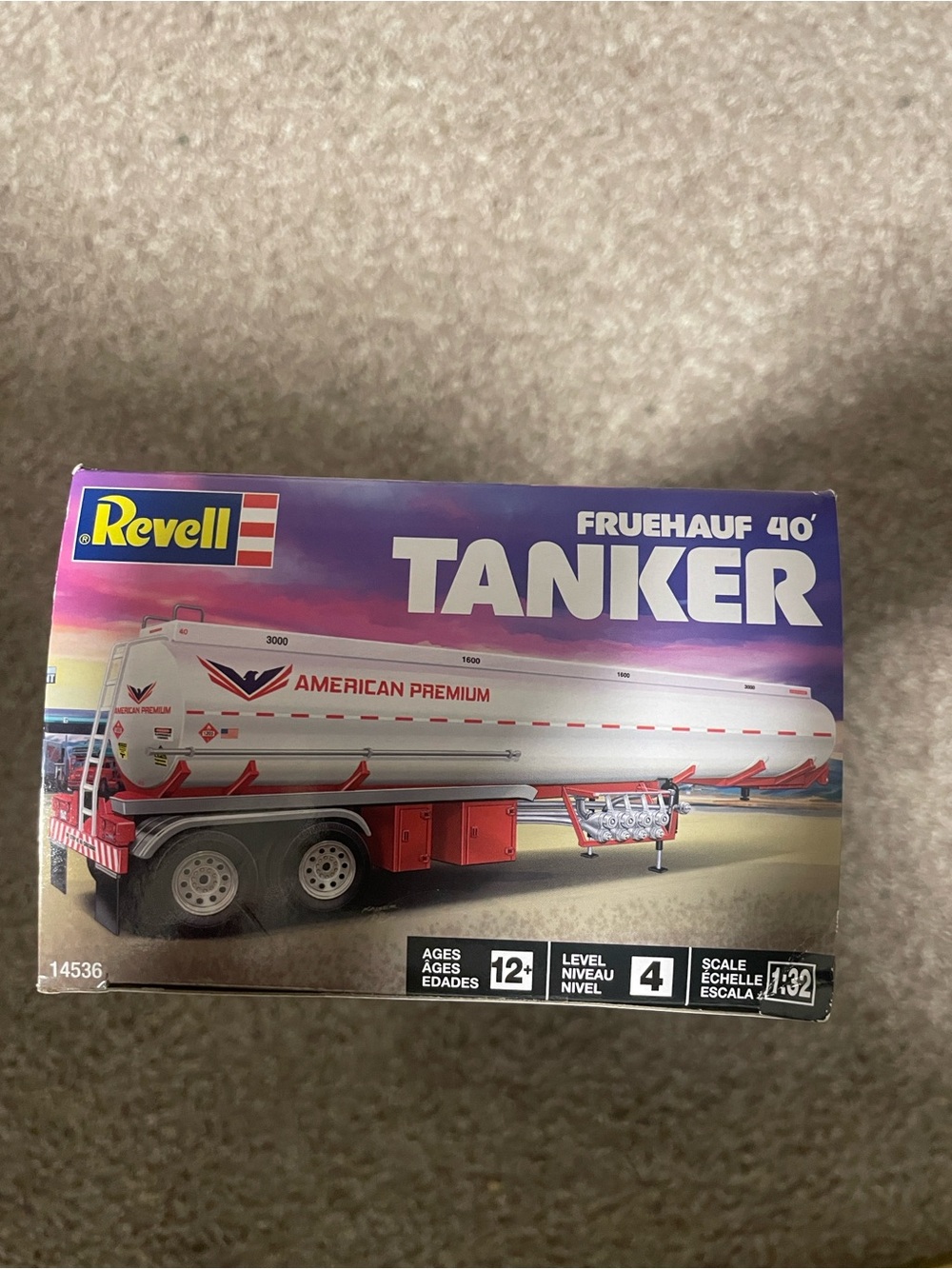 American Premium Tanker Truck Toy - White & Red